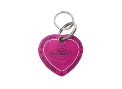 BALENCIAGA Heart-Shaped Key Holder "Fuchsia"