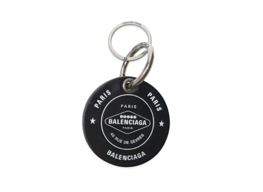 BALENCIAGA Casino Round Key Holder "Black"