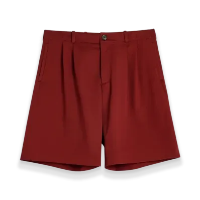 OUR LEGACY Ponte Shorts "Profound Red Megatwist Twill"