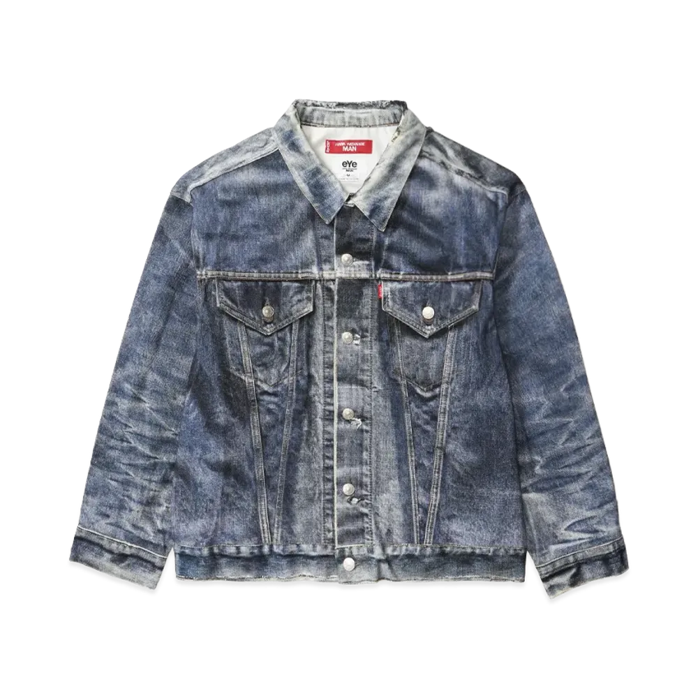 eYe JUNYA WATANABE MAN x Levi's x BerBerJin 70505 Triple Name Denim Print Jacket "Indigo"
