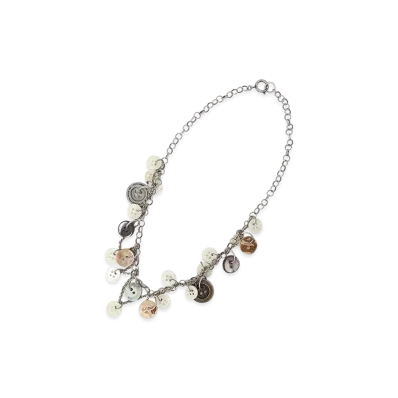 S'YTE Brass Multi-Button 2Way Necklace "Silver"
