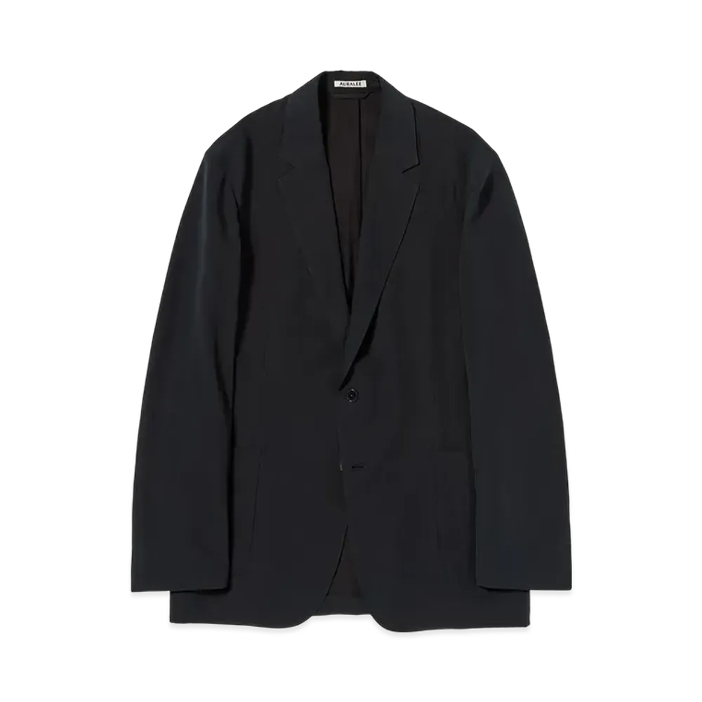 AURALEE Light Cotton Wool Viyella Jacket "Black"