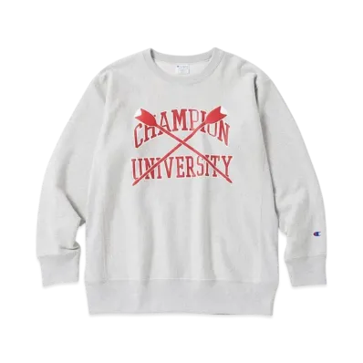 Champion Reverse Weave Crew Neck Sweatshirt 24FW "Light Gray"