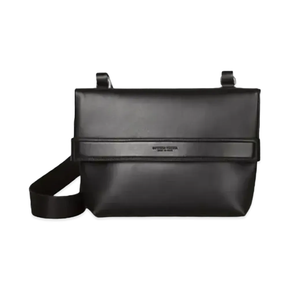 Bottega Veneta Small Paper Calfskin Crossbody Bag "Black"