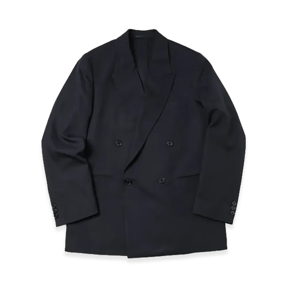 A.PRESSE Wool Double Breasted Jacket "Navy"