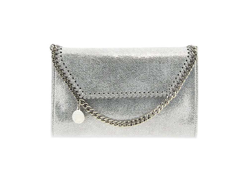 STELLA McCARTNEY Women's Falabella Chain Shoulder Wallet "Silver"
