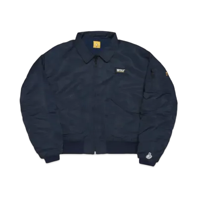 FR2 Embroidery Nylon Flight Jacket "Navy"