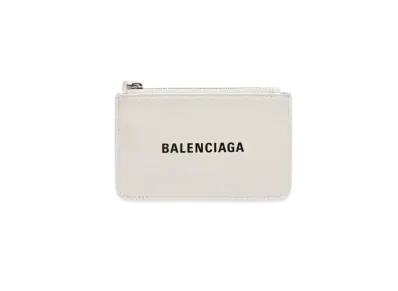 BALENCIAGA Short Zipper Wallet Leather "White"