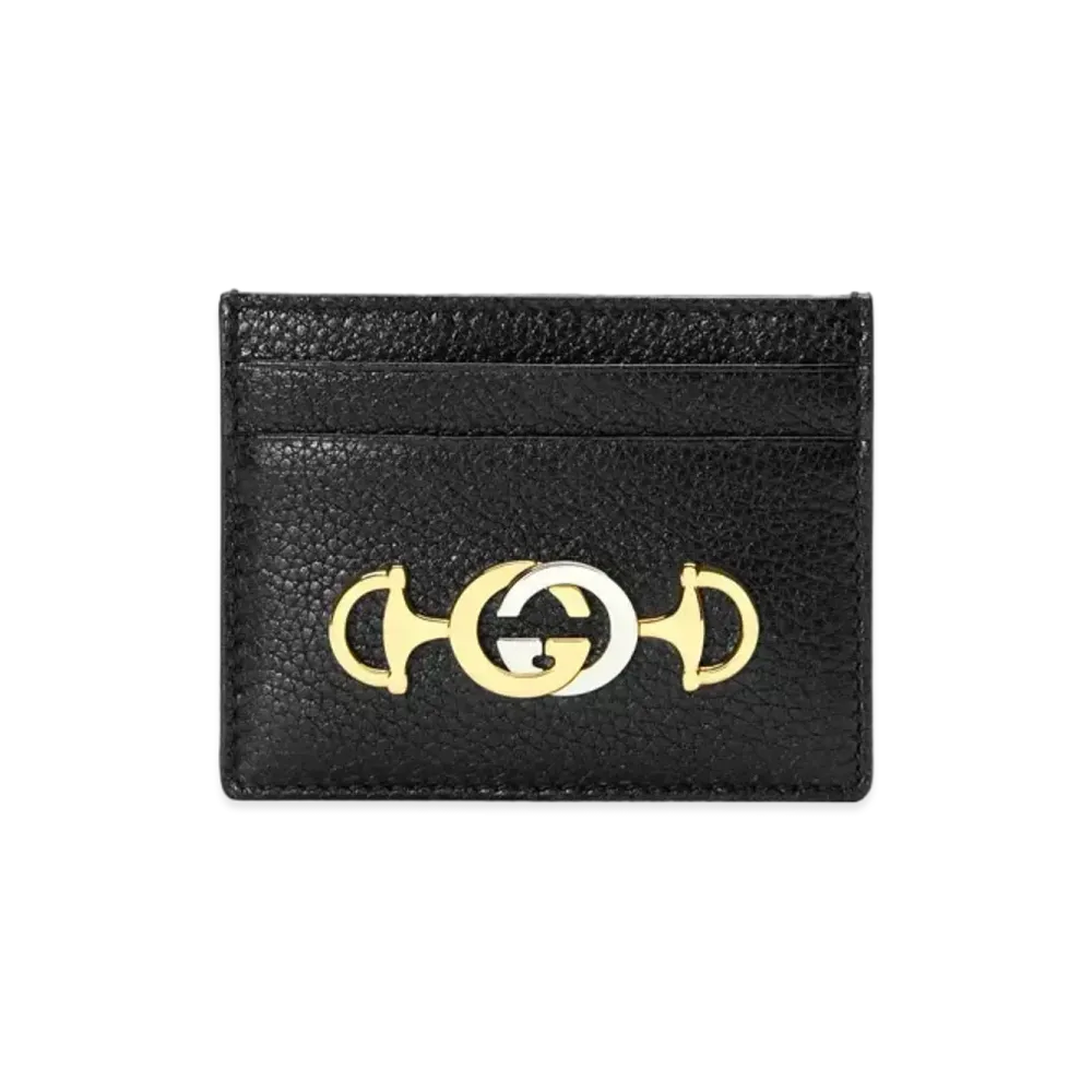GUCCI Zumi Card Case "Black Grainy"