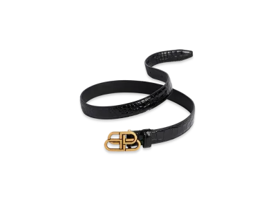 BALENCIAGA BB Thin Belt "Black"