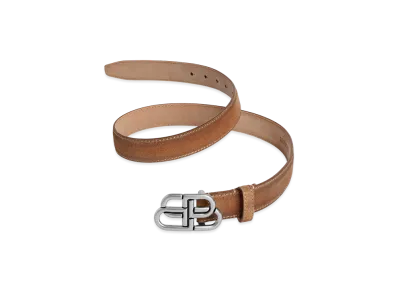 BALENCIAGA BB Slim Belt "Camel"