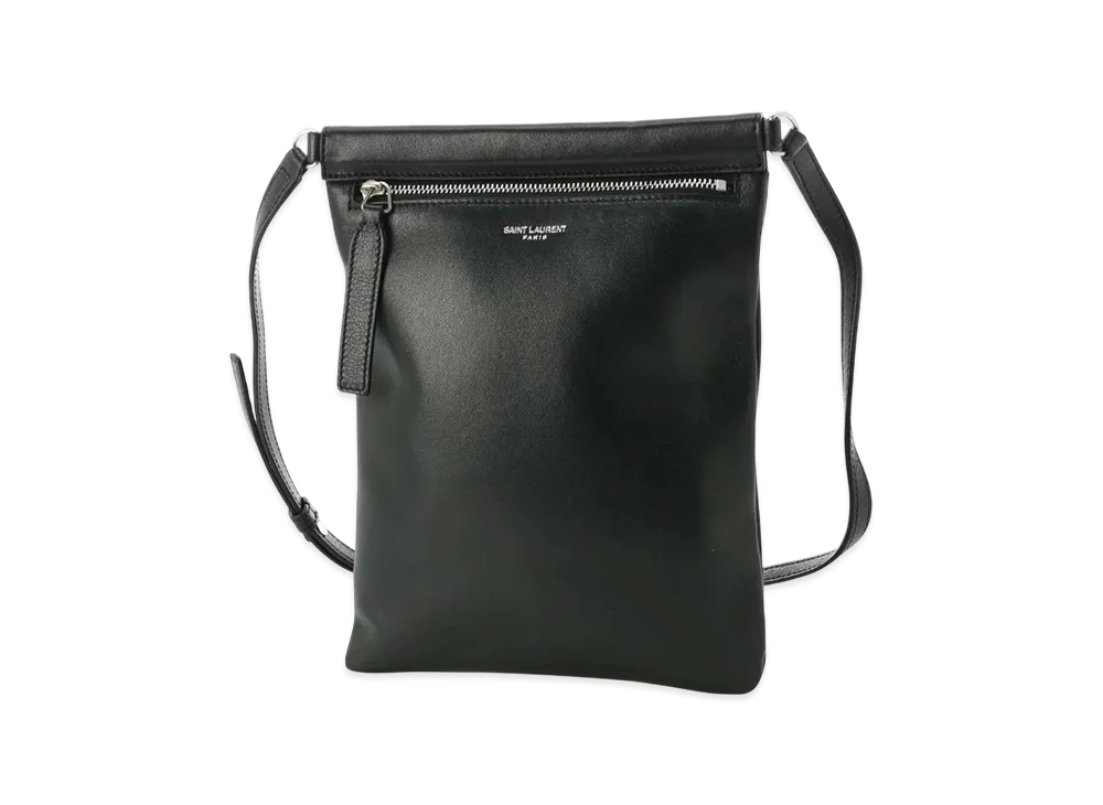 Saint Laurent YSL BV Flat Sid Crossbody Revlon "Nero"