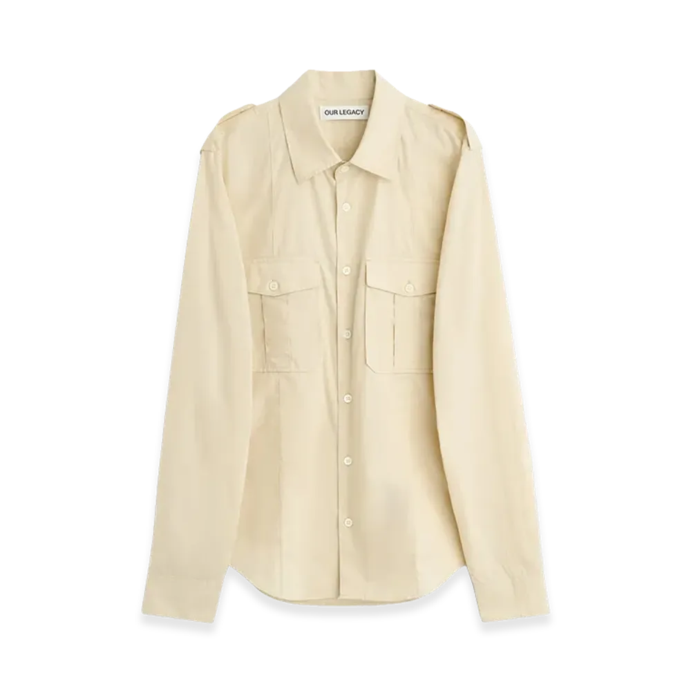 OUR LEGACY Lean Shirt "Eggshell Plainview Cotton"