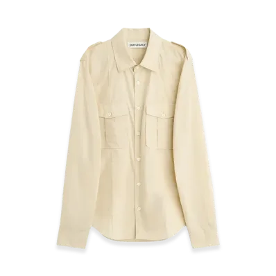 OUR LEGACY Lean Shirt "Eggshell Plainview Cotton"