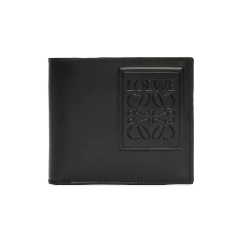 LOEWE Bifold Coin Wallet Silk Calf "Black"