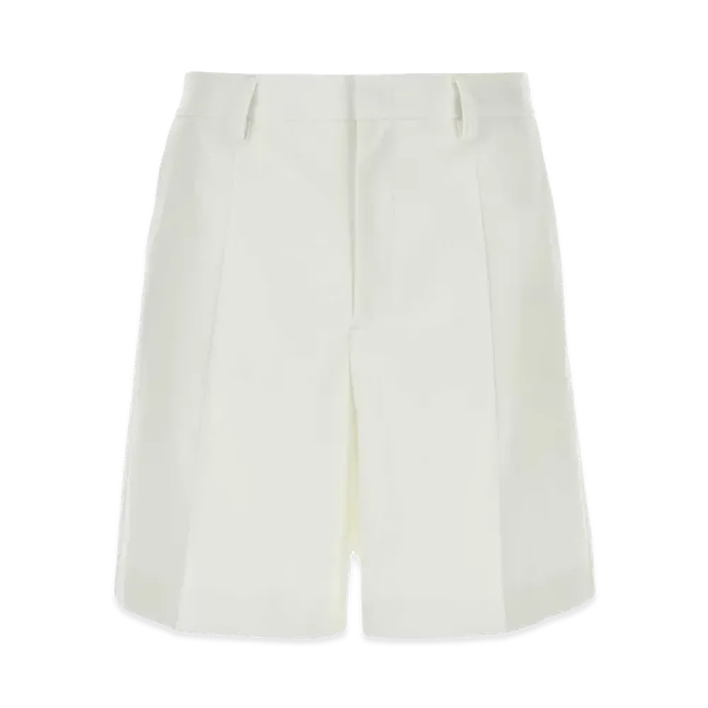 Valentino Wool Blend Bermuda Shorts "White"