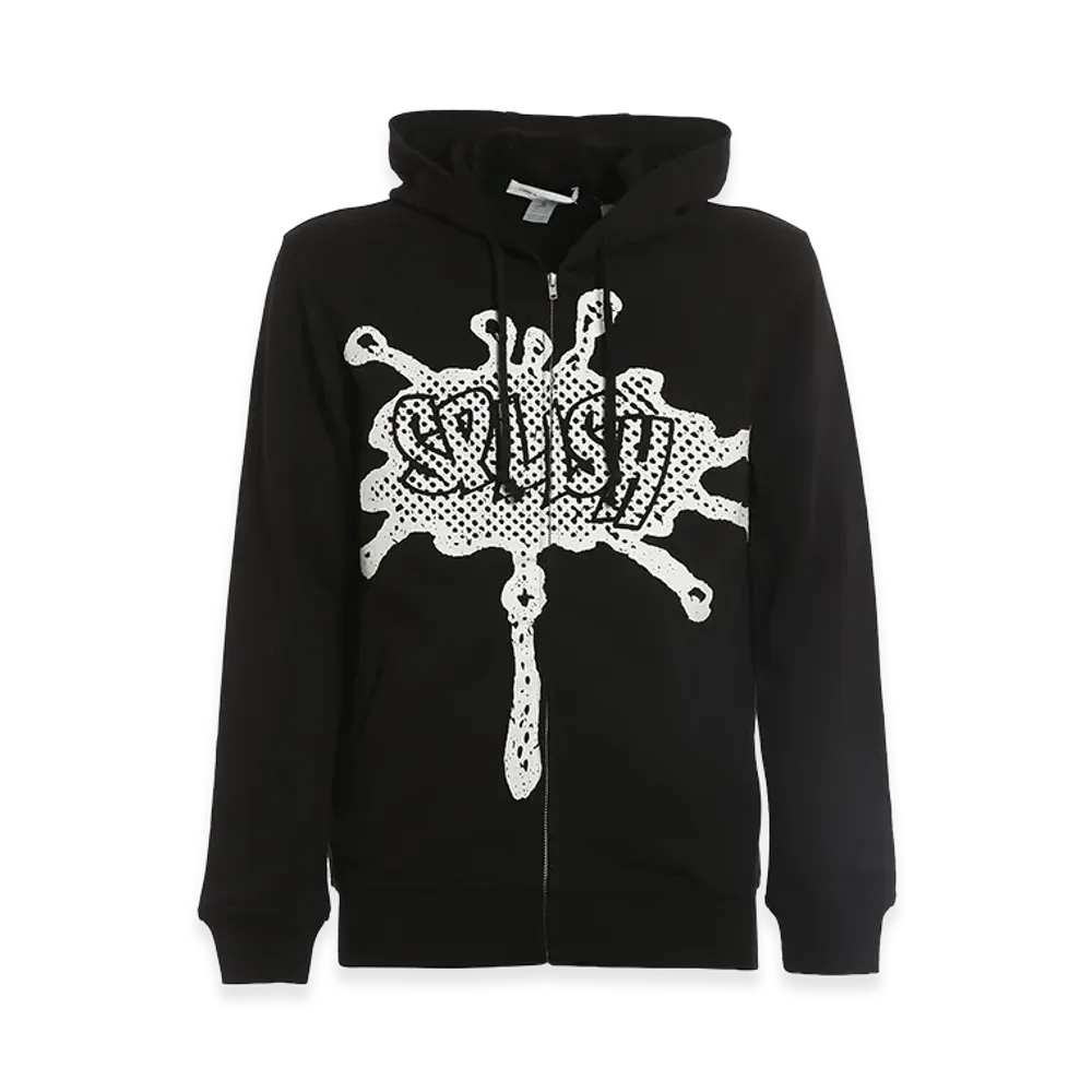 COMME des GARCONS SHIRT Splash Print Zip-Up Hoodie "Black"