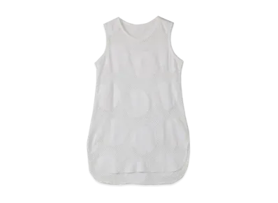Yohji Yamamoto Y's 60/2 POLKA DOT HOLE MESH SLVLESS T "White"