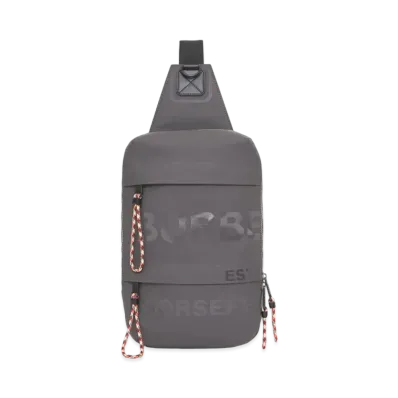 BURBERRY Horse Ferry Print Coating Canvas Backpack "Sepia Gray"