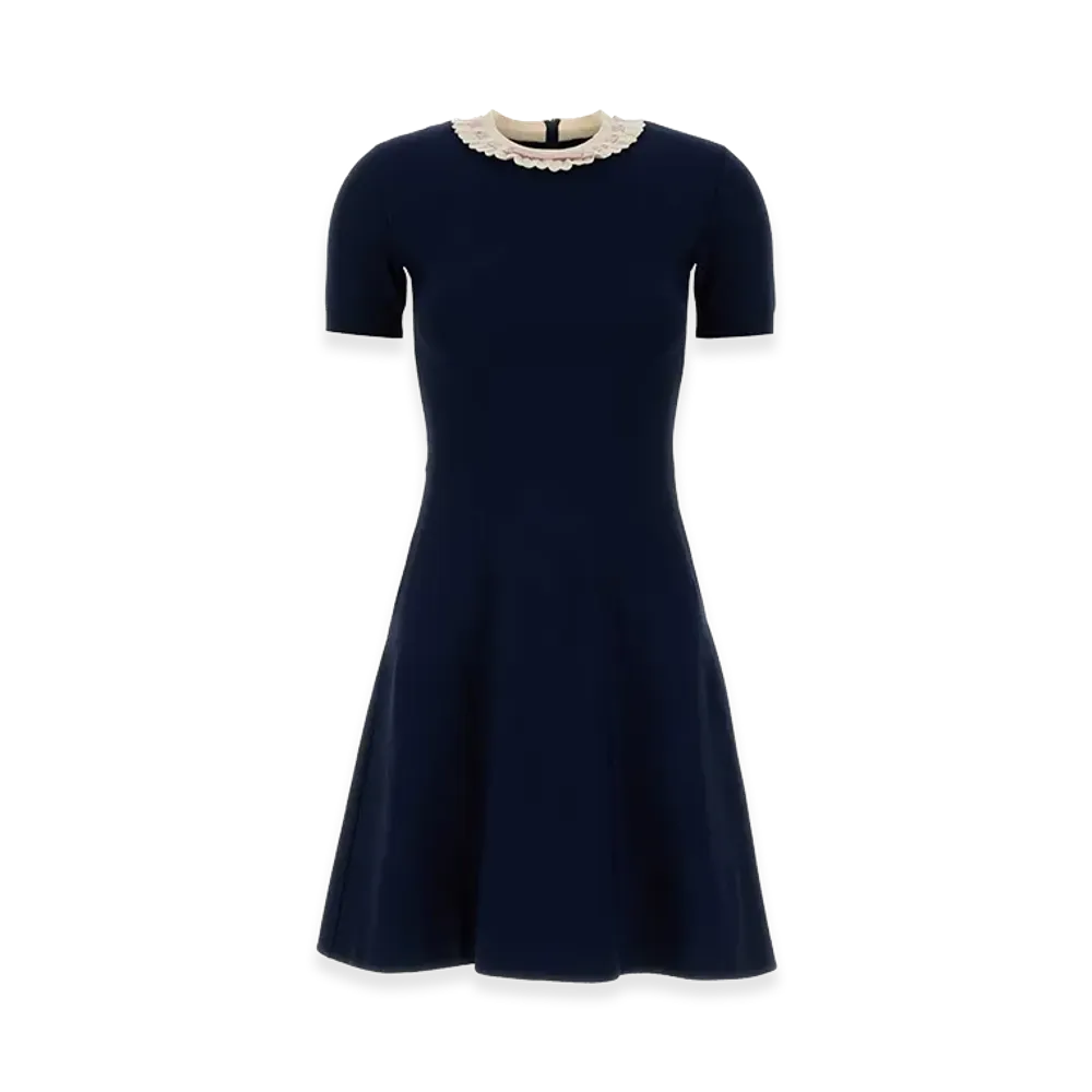 Valentino Women's Knit Mini Dress "Navy Blue"