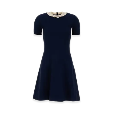 Valentino Women's Knit Mini Dress "Navy Blue"
