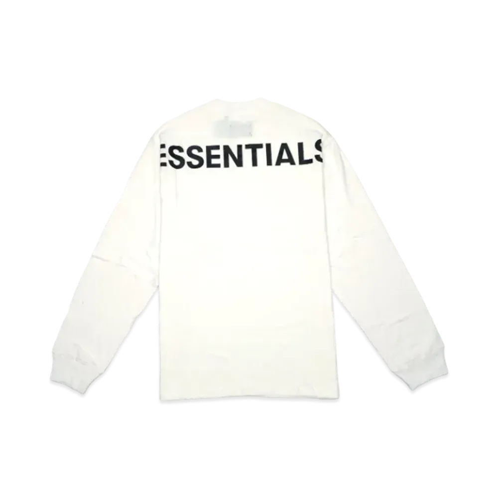 FEAR OF GOD ESSENTIALS 3M Logo Long Sleeve Boxy T-Shirt "White"