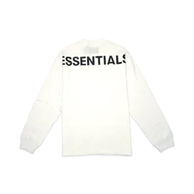 FEAR OF GOD ESSENTIALS 3M Logo Long Sleeve Boxy T-Shirt "White"