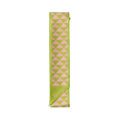 PRADA Printed Silk Twill Scarf "Light Green/Pink"