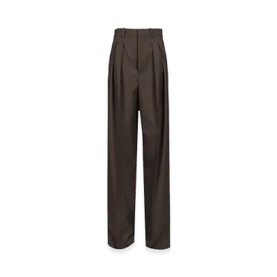 Saint Laurent Women's Pantalon Version Dro "Brown"