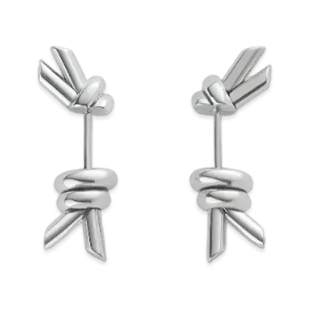 Bottega Veneta Knot Stud Earrings "Silver"