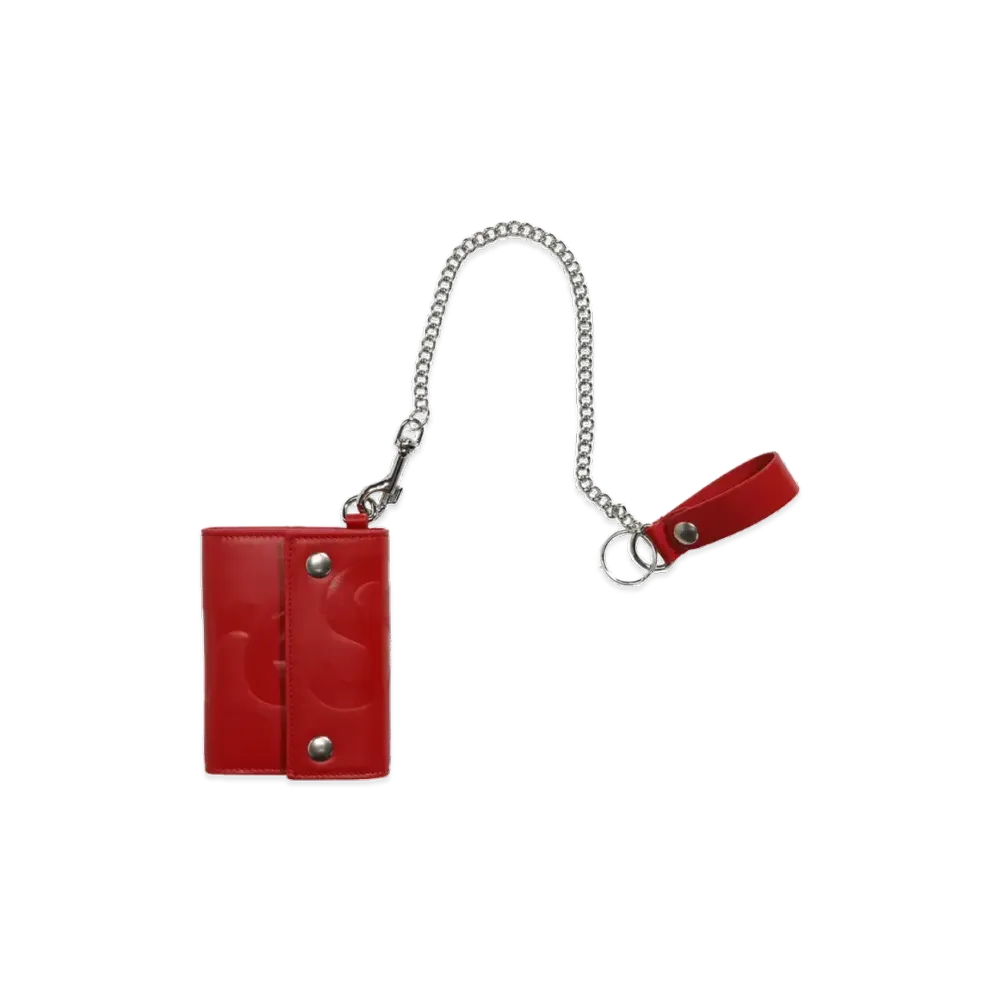 Supreme Leather Chain Wallet (25SS) "Red"