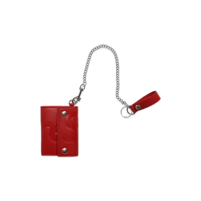 Supreme Leather Chain Wallet (25SS) "Red"