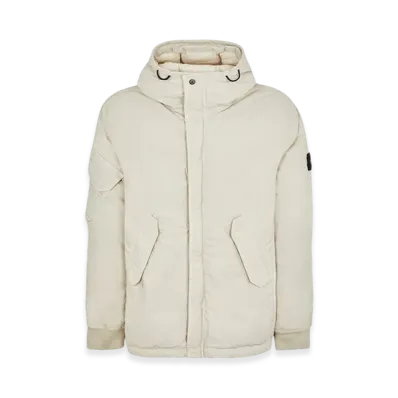 Stone Island 42521 Opaque Nylon Twill Down Hooded Jacket - 23FW "Stucco"