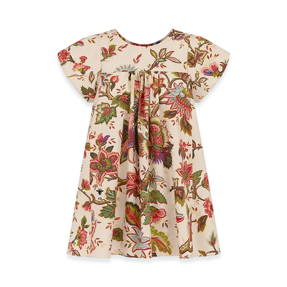 Dior Women's Huipil-Inspired Blouse Silk Poplin Albero della Vita Motif "Multicolor"