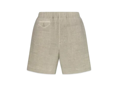 Dior Men's Bermuda Shorts Virgin Wool and Linen "Beige"