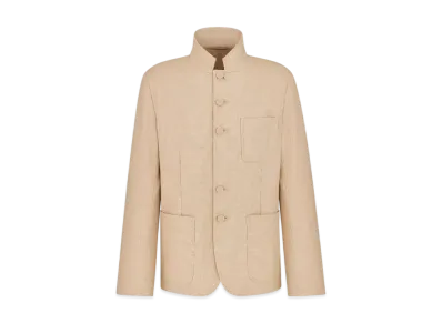 Dior Men's Officer Collar Jacket Cotton "Beige"