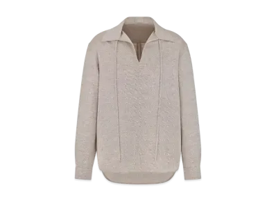 Dior Men's Dior and Hylton Nel Pull-Over Shirt Silk and Cotton Batavia "Beige"