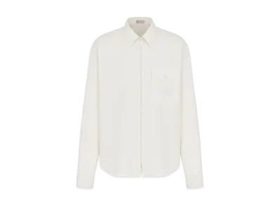 Dior Men's Dior and Hylton Nel Zipped Shirt Cotton Twill "White"