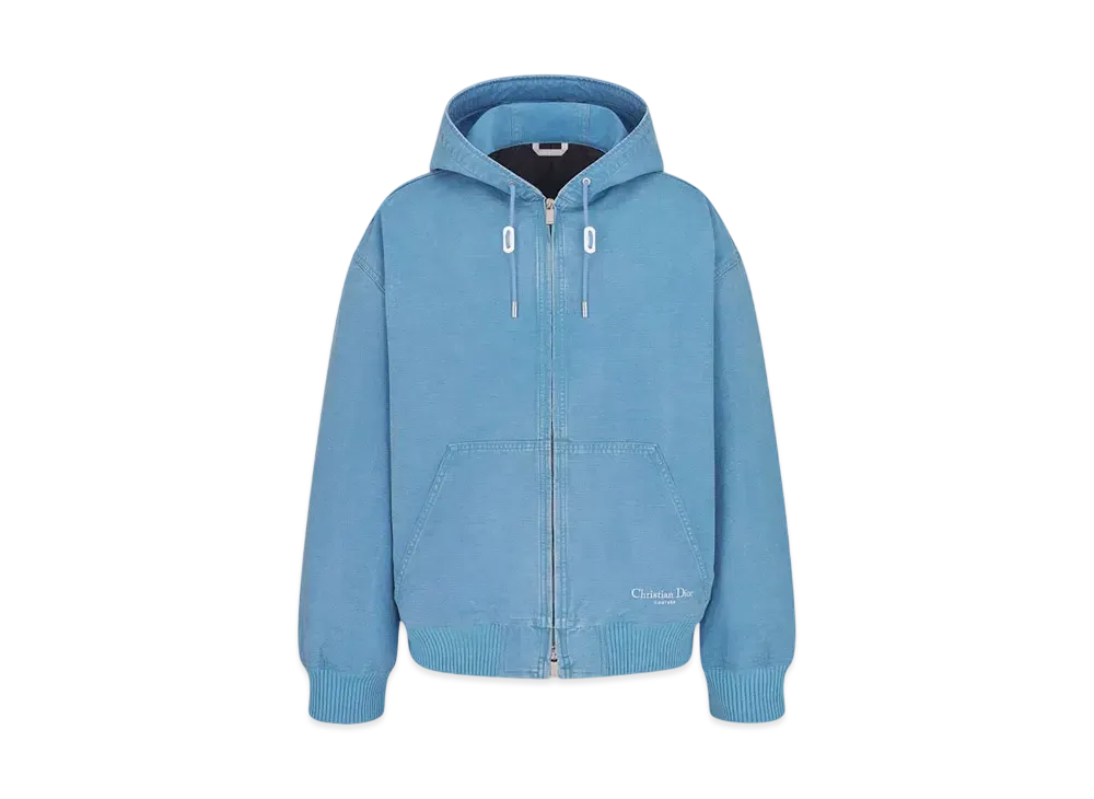 Dior Men's Christian Dior Couture Hooded Sweatshirt Cotton Denim "Blue"