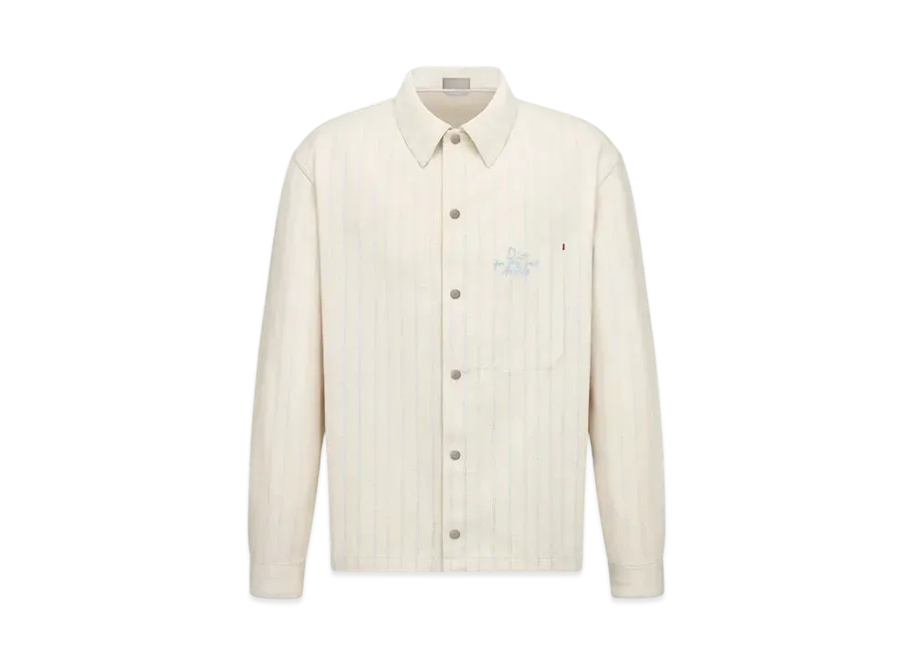Dior Men's Dior and Hylton Nel Blouson Jacket Cotton Denim "White"