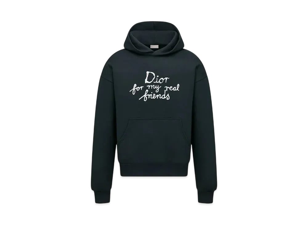 Dior Men's Dior and Hylton Nel Hooded Sweatshirt Cotton Fleece "Navy Blue"