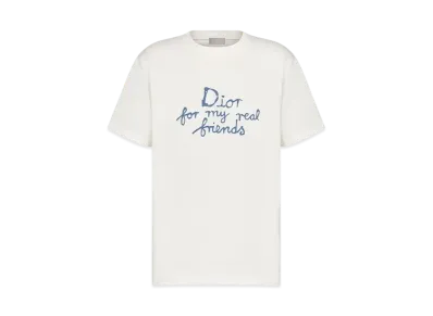 Dior Men's Dior and Hylton Nel T-Shirt, Relaxed Fit Cotton Jersey "White"