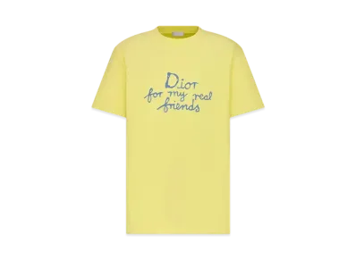 Dior Men's Dior and Hylton Nel T-Shirt, Relaxed Fit Cotton Jersey "Yellow"