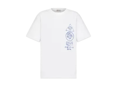 Dior Men's Dior and Hylton Nel T-Shirt, Relaxed Fit Cotton Jersey "White"