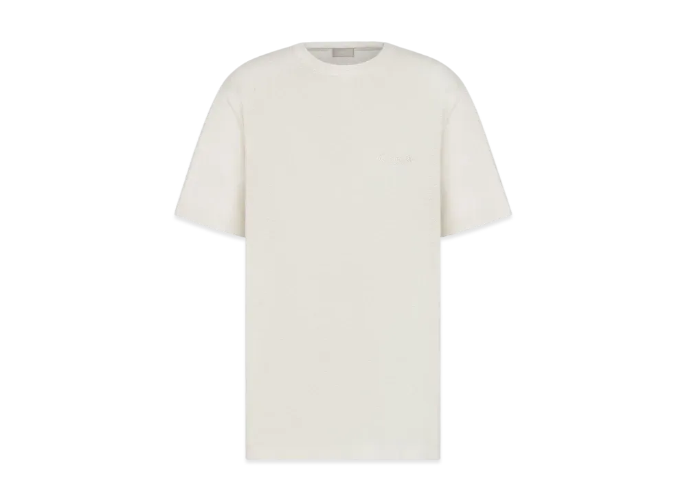 Dior Men's Christian Dior Couture T-Shirt Relaxed Fit Linen Jersey "White"