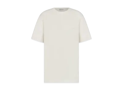 Dior Men's Christian Dior Couture T-Shirt Relaxed Fit Linen Jersey "White"