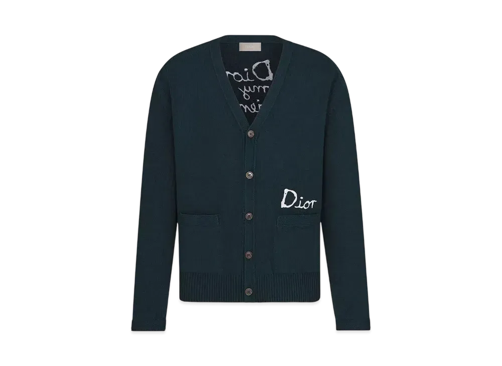 Dior Men's Dior and Hylton Nel Cardigan Cotton-Blend Jersey "Black"