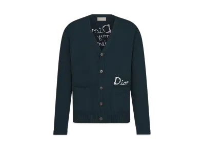 Dior Men's Dior and Hylton Nel Cardigan Cotton-Blend Jersey "Black"