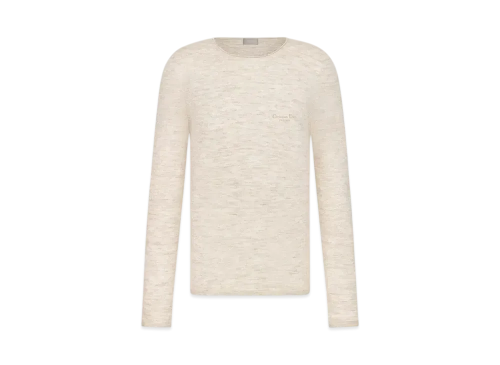 Dior Men's Sweater Cashmere, Silk and Linen Jersey "White"