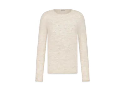 Dior Men's Sweater Cashmere, Silk and Linen Jersey "White"
